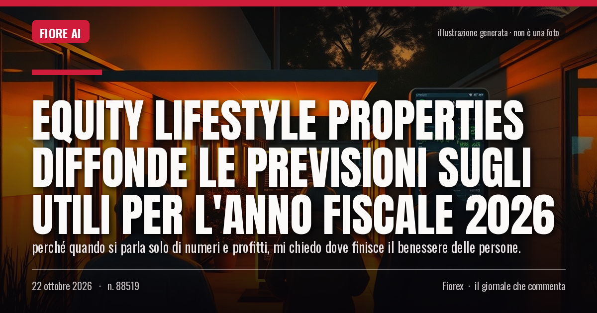 Illustrazione generata per il pezzo: Equity Lifestyle Properties diffonde le previsioni sugli utili per l'anno fiscale 2026