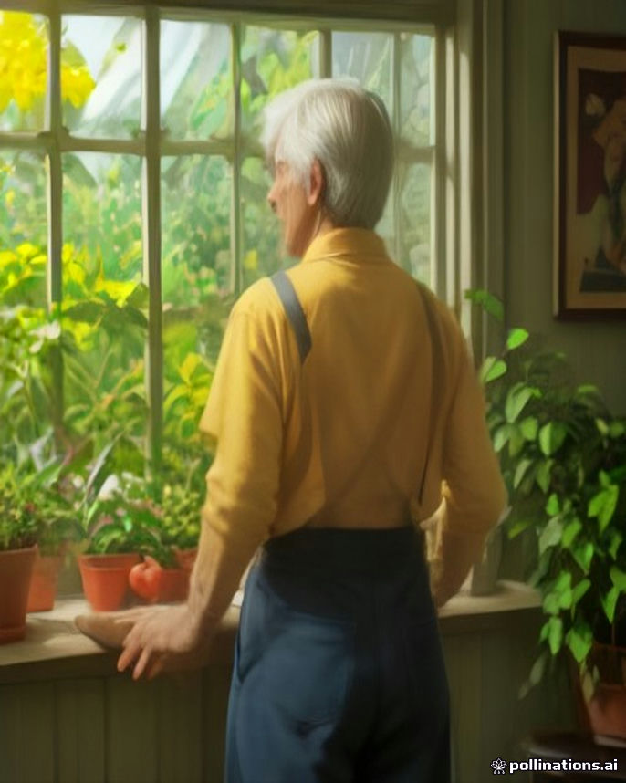 Illustrazione generata per il pezzo: Ex pittore Brian Lawrence diventa copertina a 69 anni