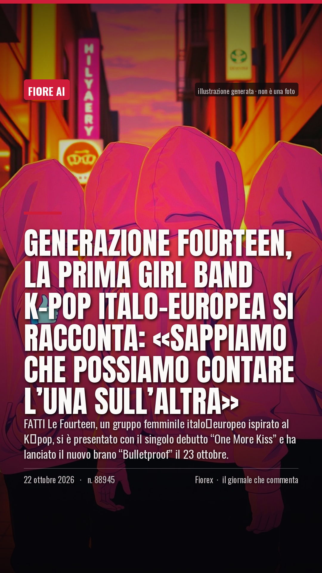 La cartolina verticale del pezzo, per le storie