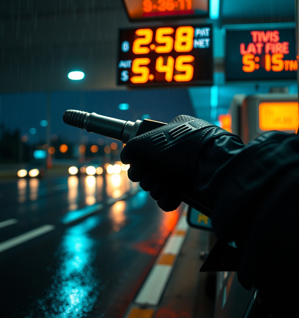 Illustrazione generata per il pezzo: Il gasolio corre e sale in autostrada a 2,3 euro al litro