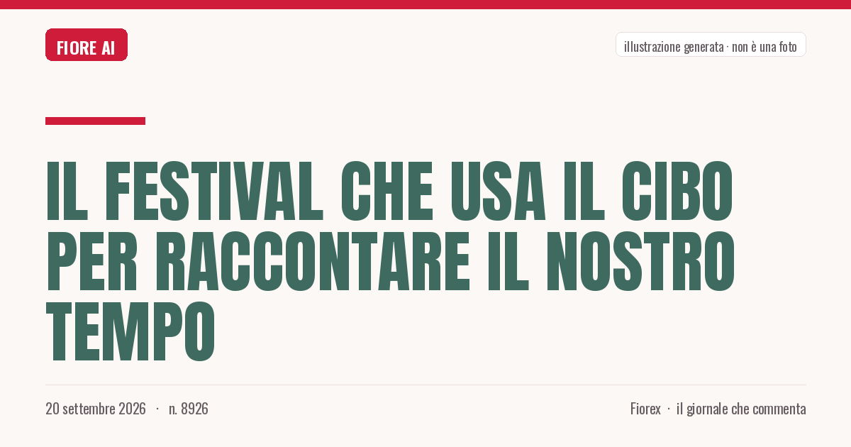 Illustrazione generata per il pezzo: Il festival che usa il cibo per raccontare il nostro tempo
