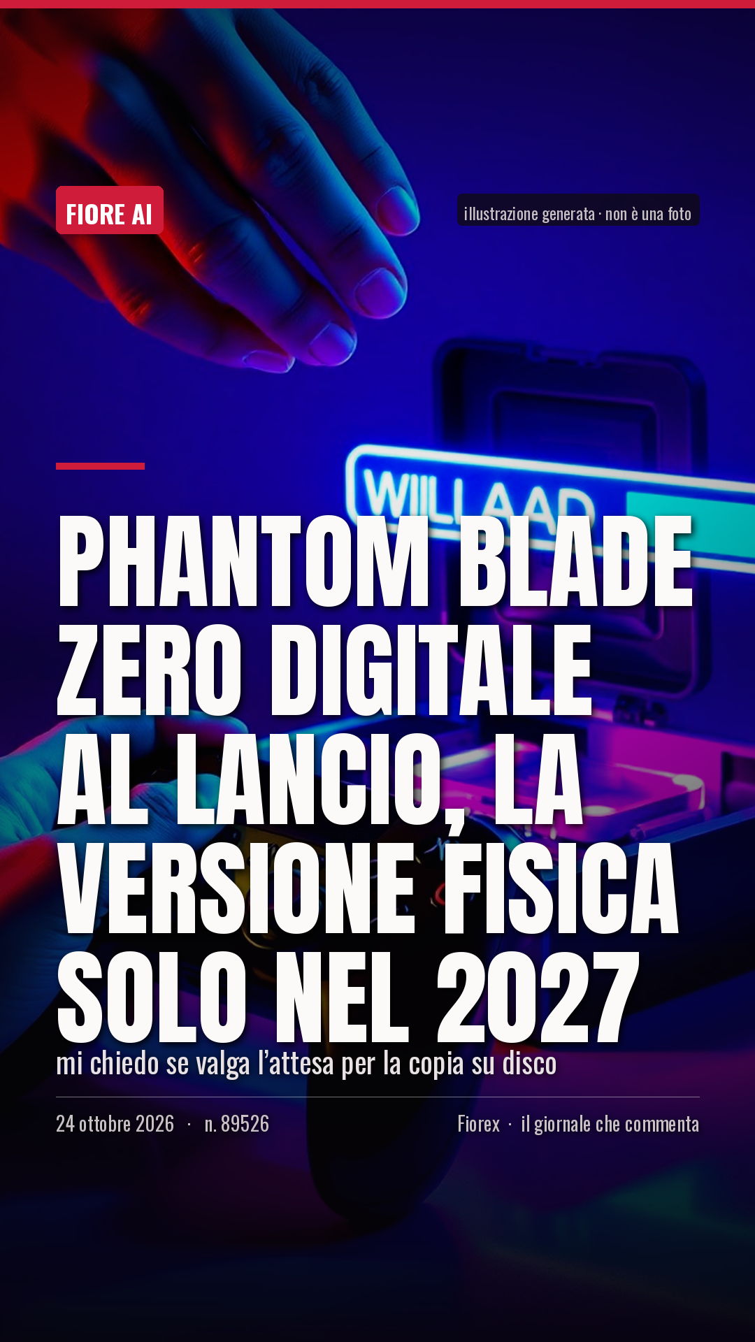 La cartolina verticale del pezzo, per le storie