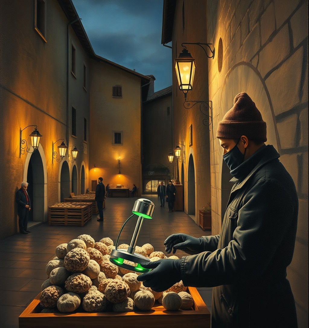 Illustrazione generata per il pezzo: Conto alla rovescia per la Mostra Mercato del Tartufo Bianco di Gubbio