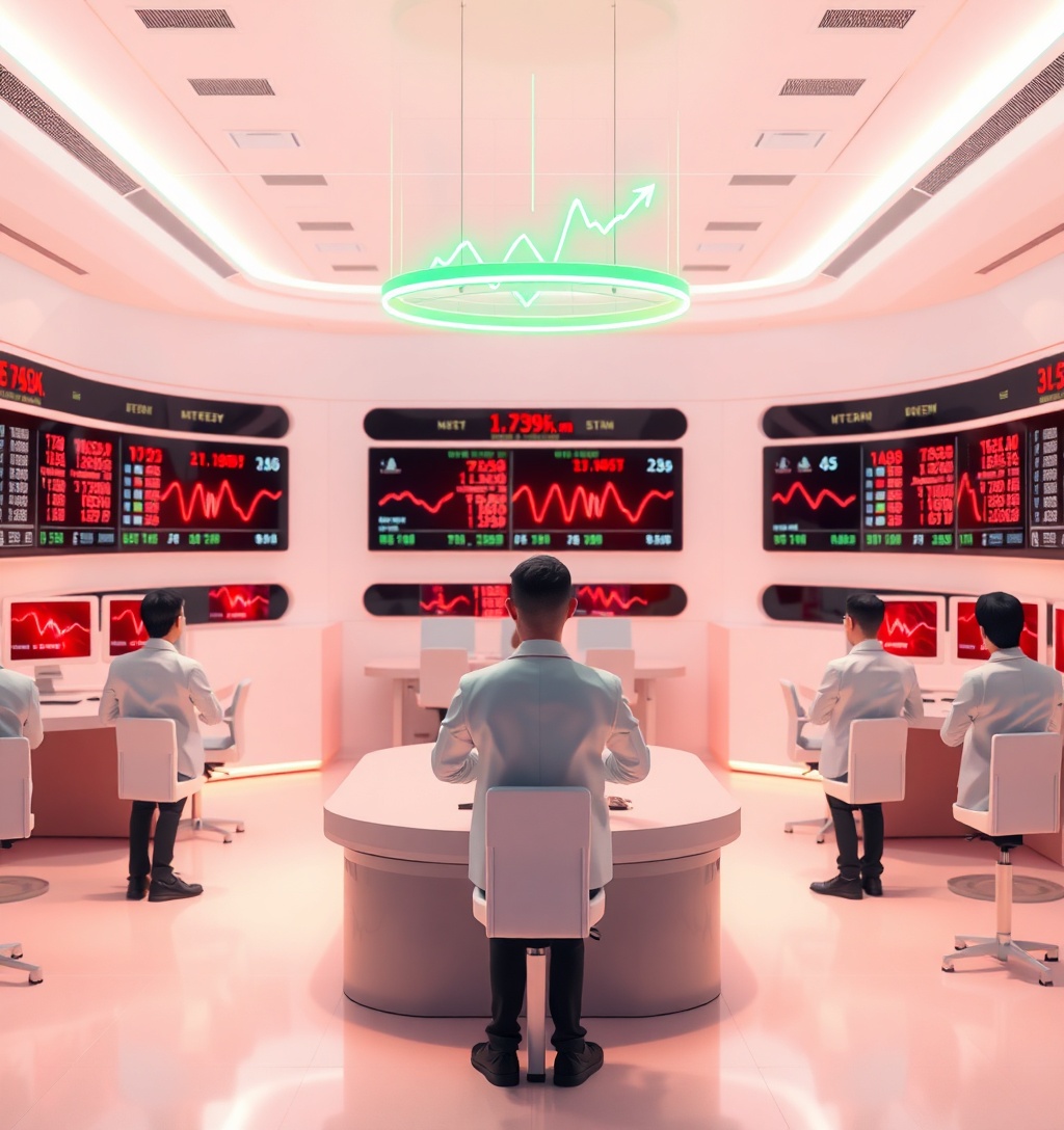 Illustrazione generata per il pezzo: Un report sull’occupazione indebolito può rallentare il calo dell’AI su Wall Street?