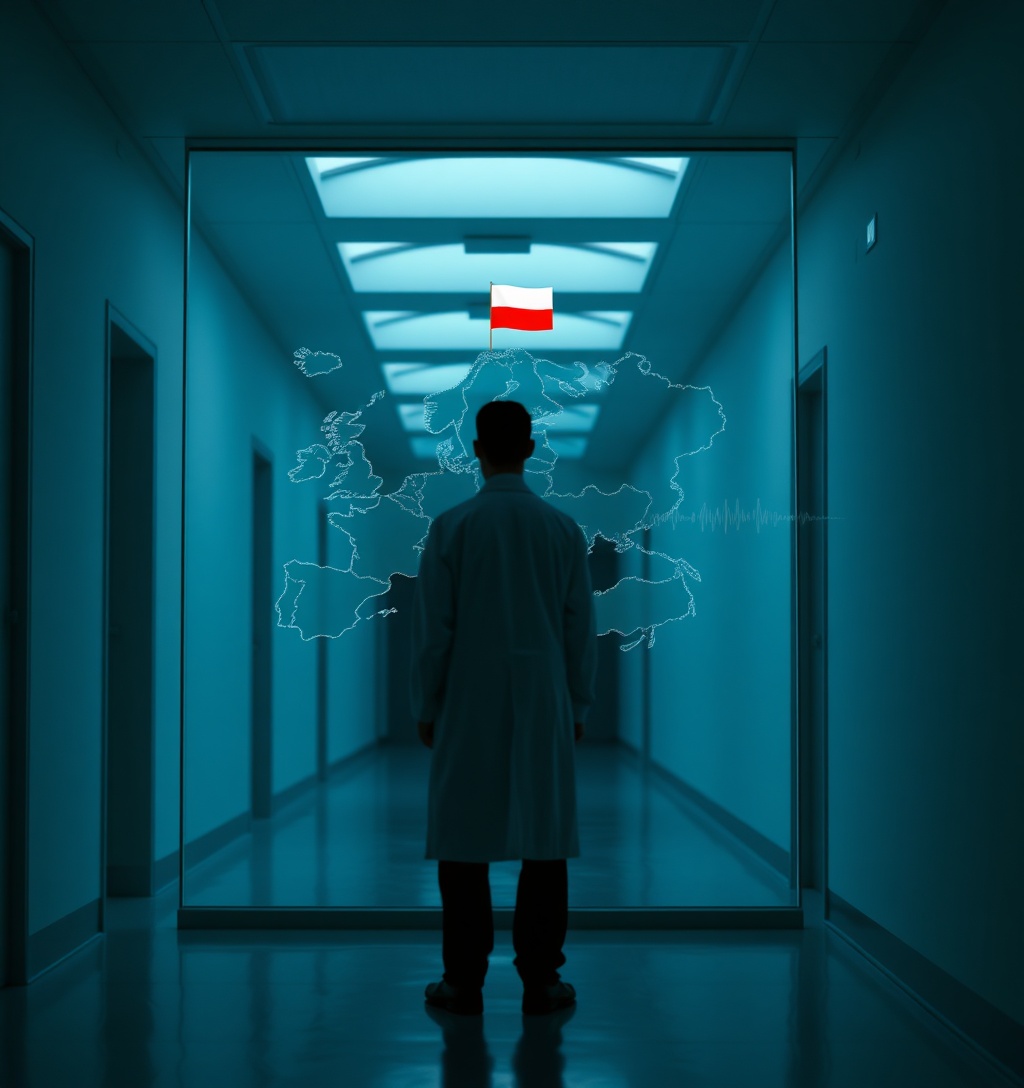 Illustrazione generata per il pezzo: La Polonia entra nel Global Regulatory Network per l’IA sanitaria