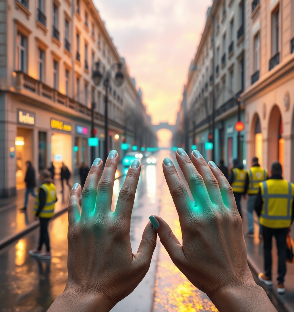 Illustrazione generata per il pezzo: Gilet gialli si uniranno al corteo della CGT a Parigi