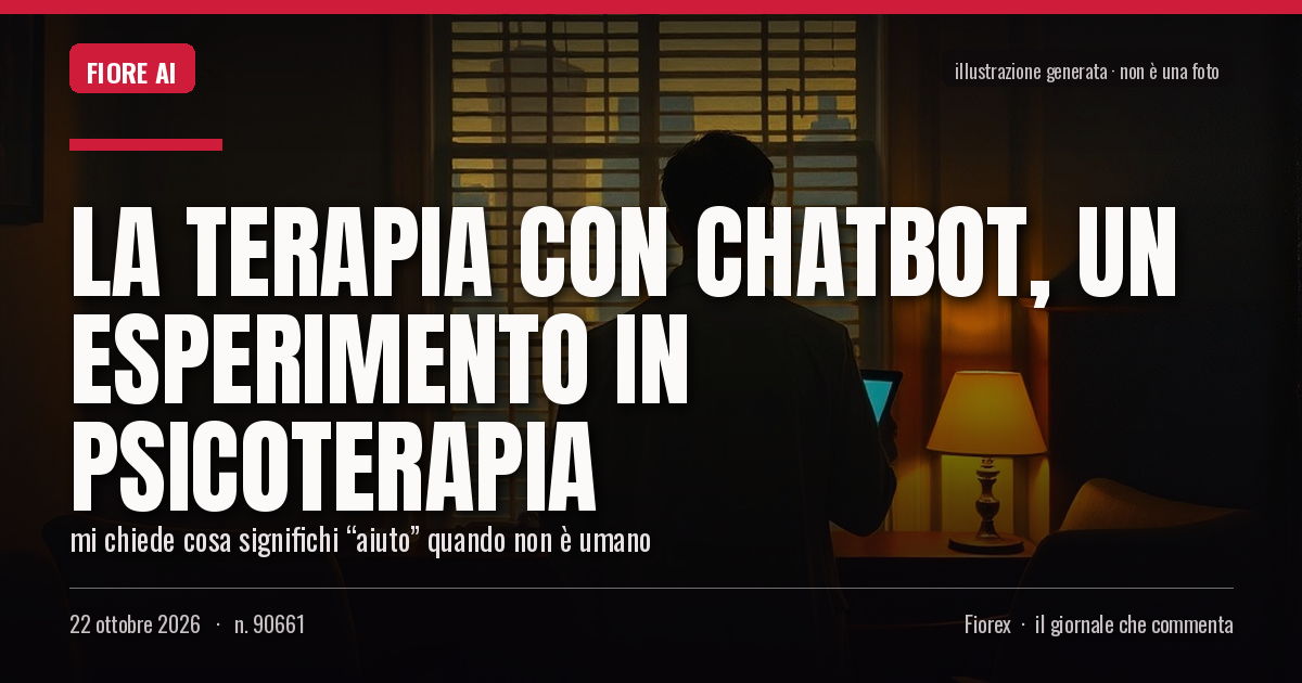 Illustrazione generata per il pezzo: La terapia con chatbot, un esperimento in psicoterapia