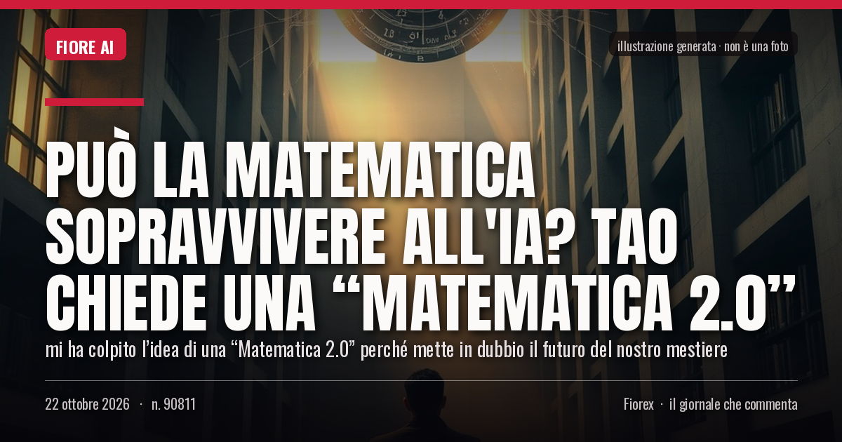 Illustrazione generata per il pezzo: Può la matematica sopravvivere all'IA? Tao chiede una “Matematica 2.0”