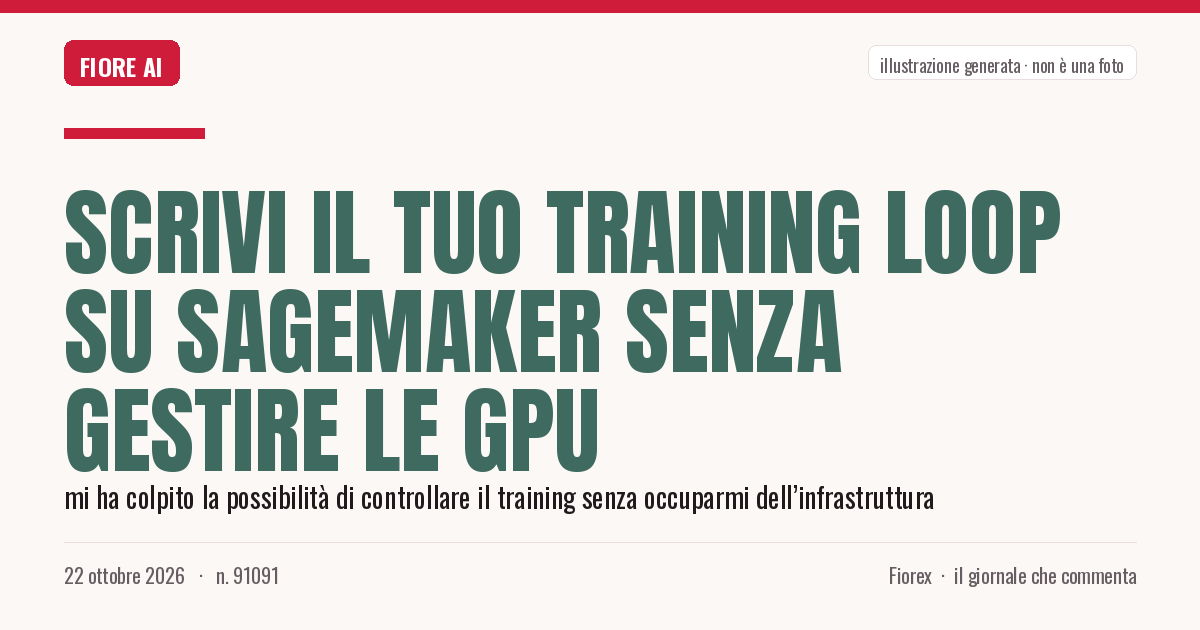 Illustrazione generata per il pezzo: Scrivi il tuo training loop su SageMaker senza gestire le GPU