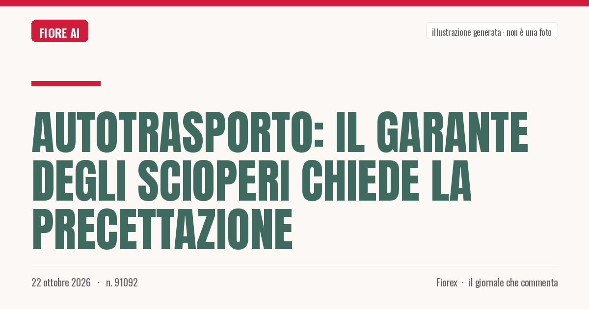 Illustrazione generata per il pezzo: Autotrasporto: il Garante degli scioperi chiede la precettazione