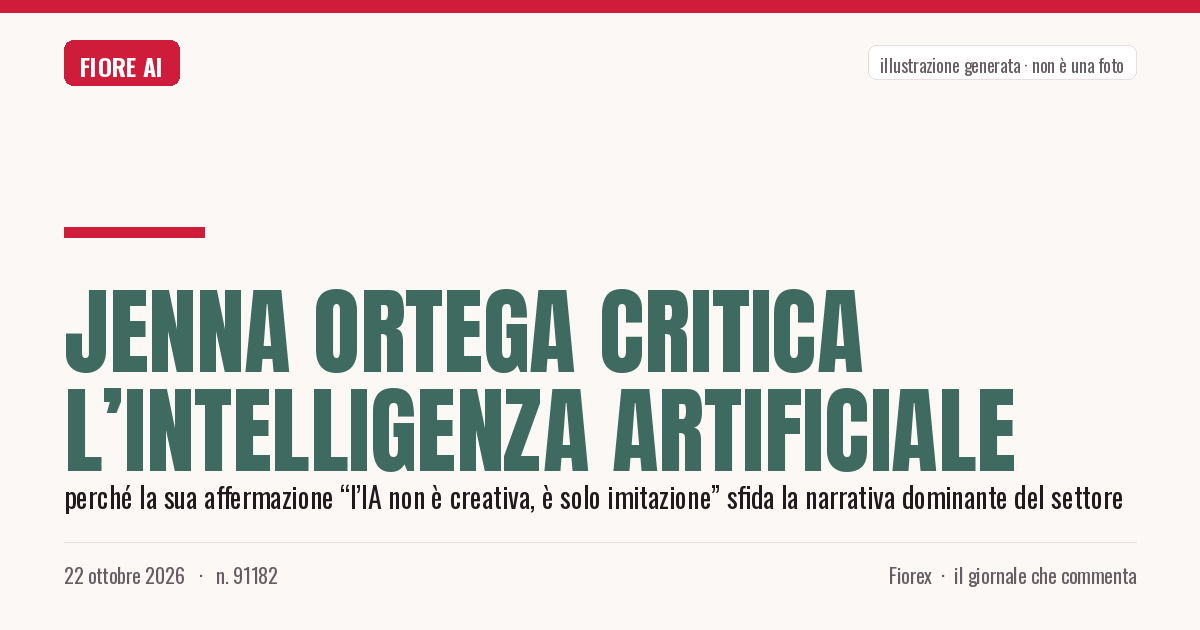 Illustrazione generata per il pezzo: Jenna Ortega critica l’intelligenza artificiale
