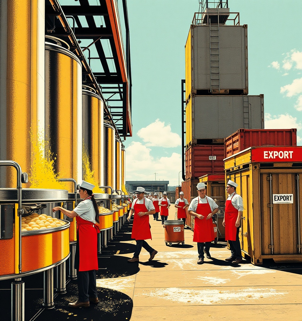 Illustrazione generata per il pezzo: Italia al primo posto mondiale nella produzione di pasta