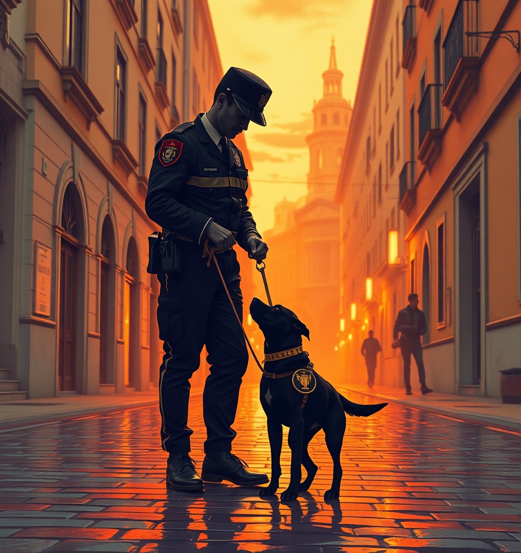 Illustrazione generata per il pezzo: Milano, 23 ottobre 2026 – Le Guardie Zoofile dell’OIPA di Milano hanno sequestrato un cane usato per l’accattonaggio dopo una segnalazione d
