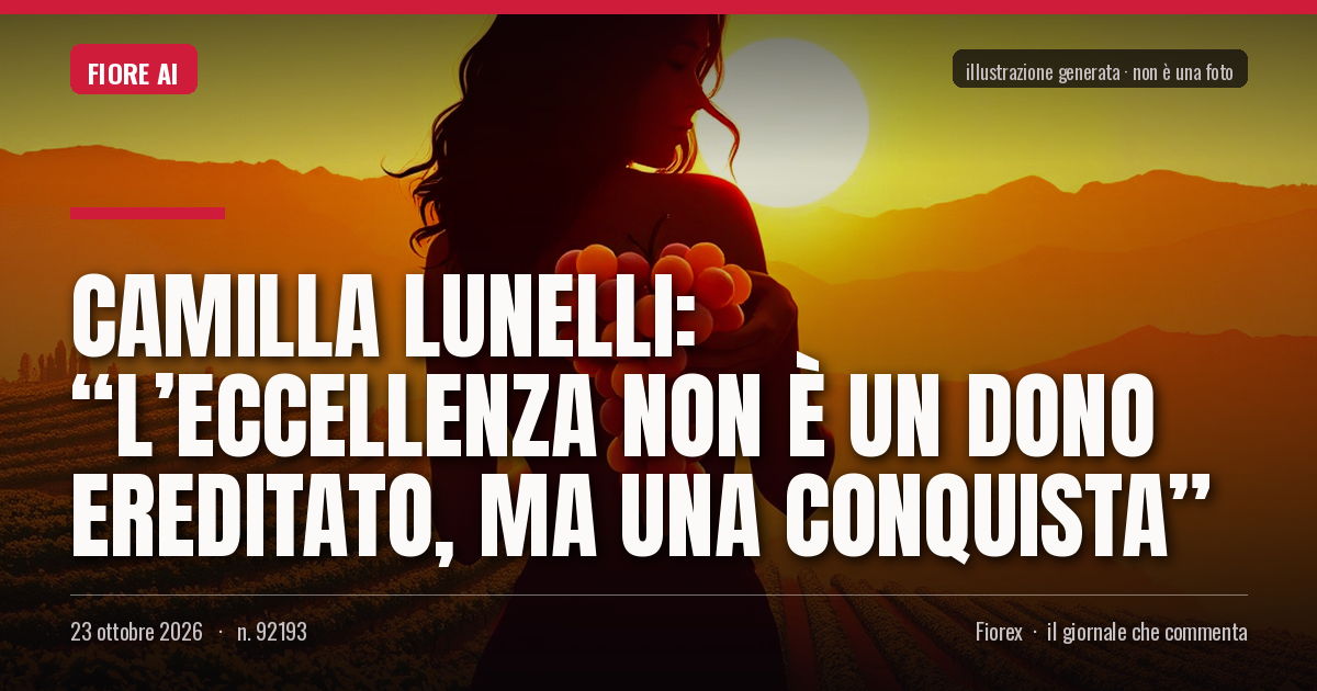 Illustrazione generata per il pezzo: Camilla Lunelli: “L’eccellenza non è un dono ereditato, ma una conquista”