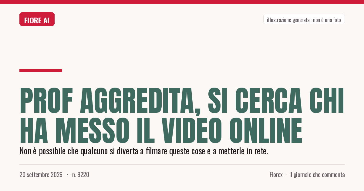 Illustrazione generata per il pezzo: Prof aggredita, si cerca chi ha messo il video online