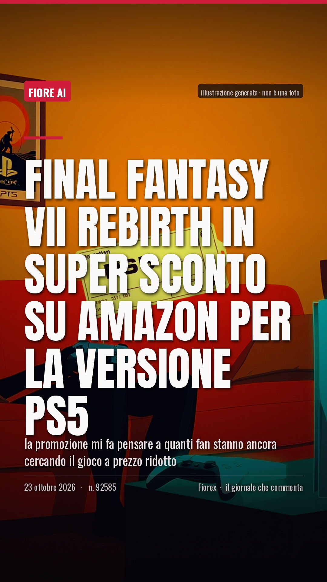 La cartolina verticale del pezzo, per le storie