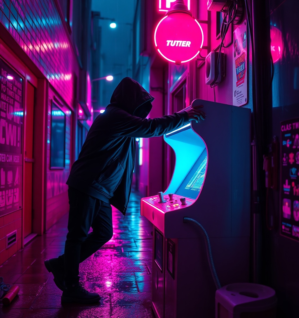 Illustrazione generata per il pezzo: Retro gaming invaso dall’IA
