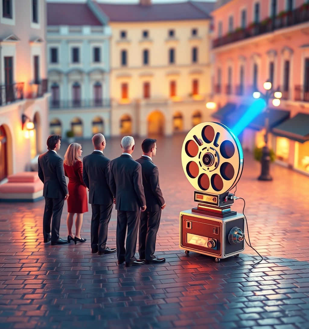 Illustrazione generata per il pezzo: Enrico Vanzina presenta “La sera a Roma” alla Festa del Cinema di Roma