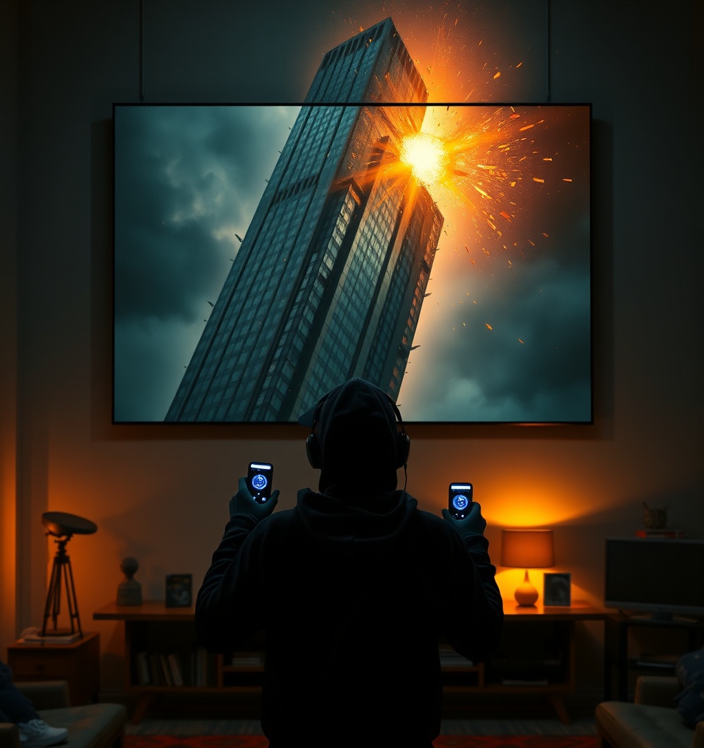 Illustrazione generata per il pezzo: Ambienti che crollano e si trasformano: è questo il futuro della distruttibilità nei videogiochi?