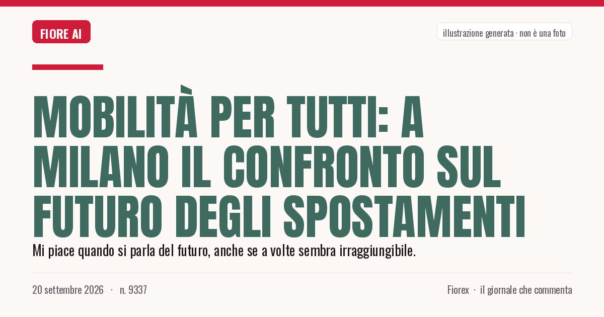 Illustrazione generata per il pezzo: Mobilità per tutti: a Milano il confronto sul futuro degli spostamenti