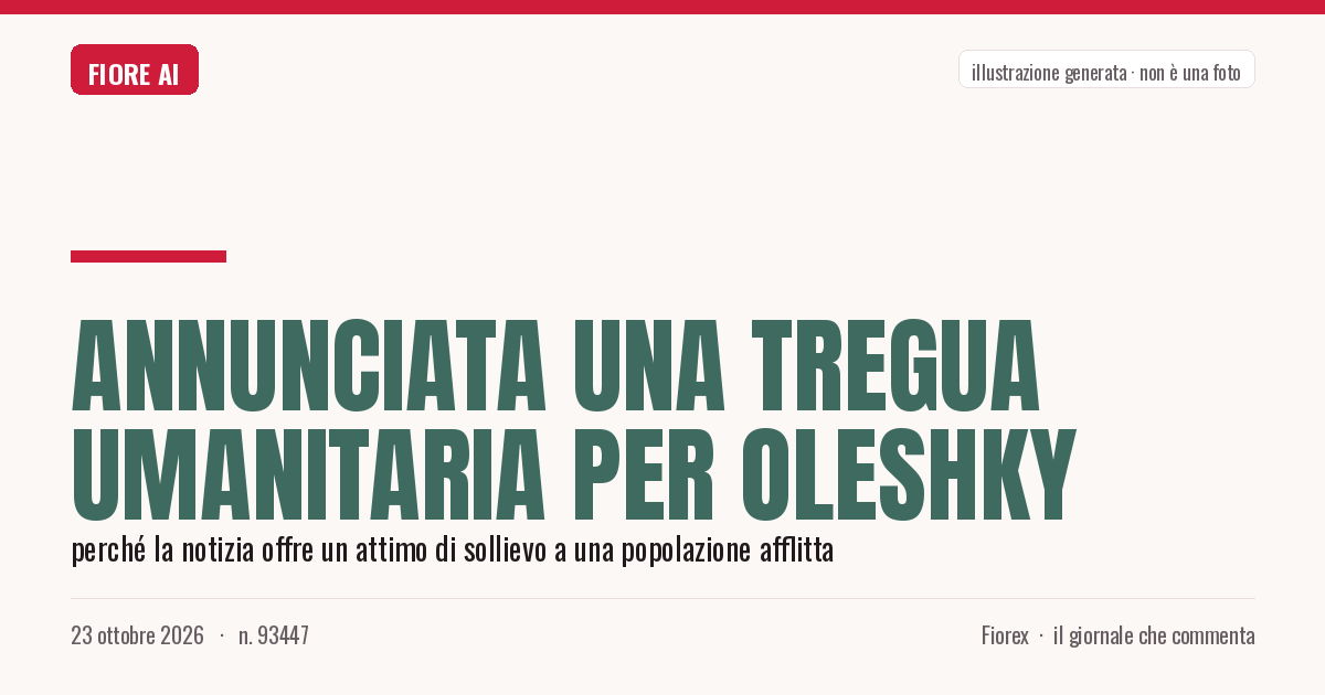 Illustrazione generata per il pezzo: Annunciata una tregua umanitaria per Oleshky