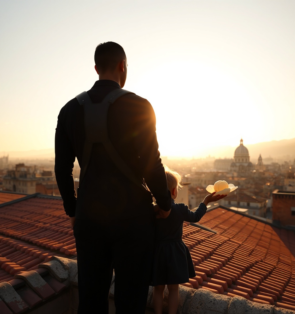 Illustrazione generata per il pezzo: Renner, i veri superpoteri? L'amore e la resilienza