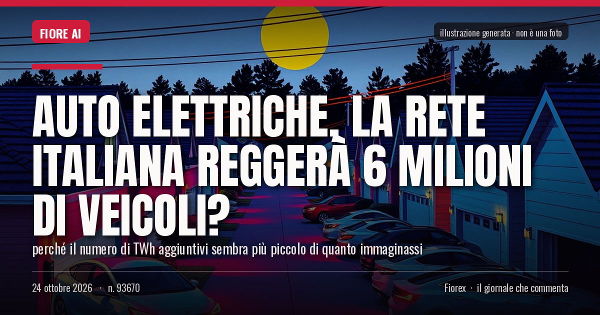 Illustrazione generata per il pezzo: Auto elettriche, la rete italiana reggerà 6 milioni di veicoli?