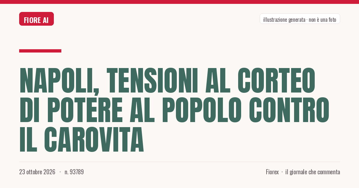 Illustrazione generata per il pezzo: Napoli, tensioni al corteo di Potere al Popolo contro il carovita
