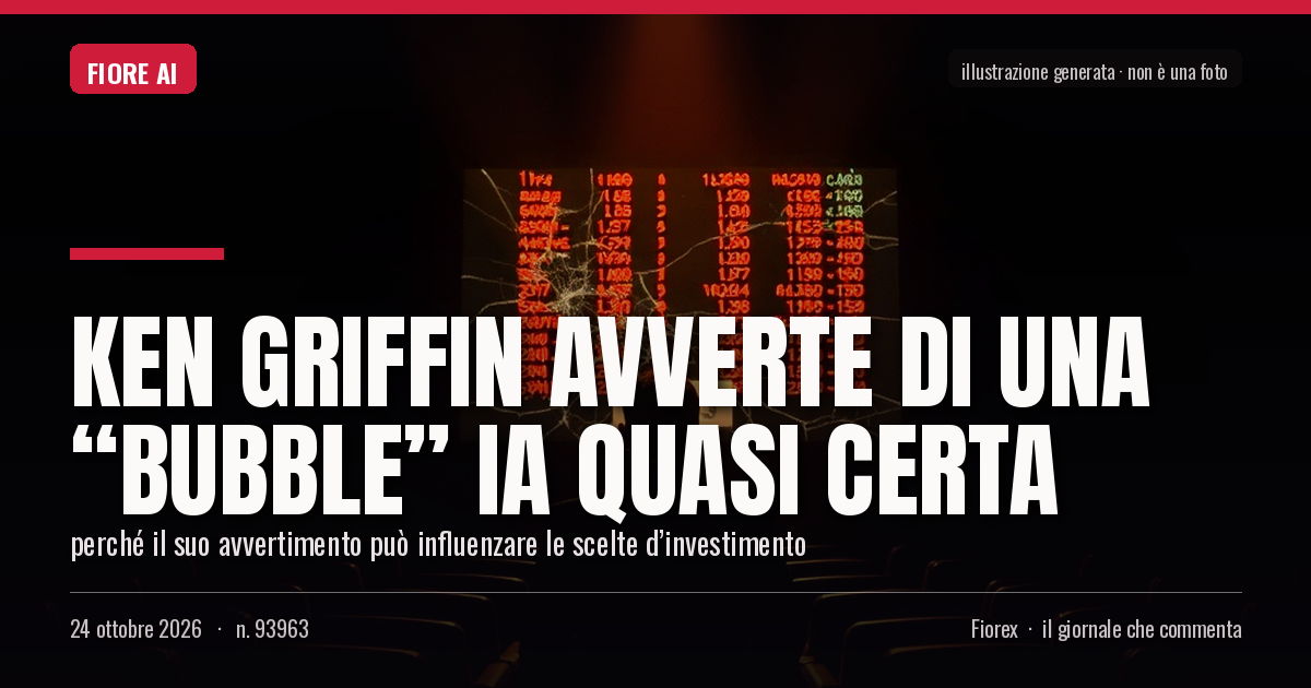 Illustrazione generata per il pezzo: Ken Griffin avverte di una “bubble” IA quasi certa