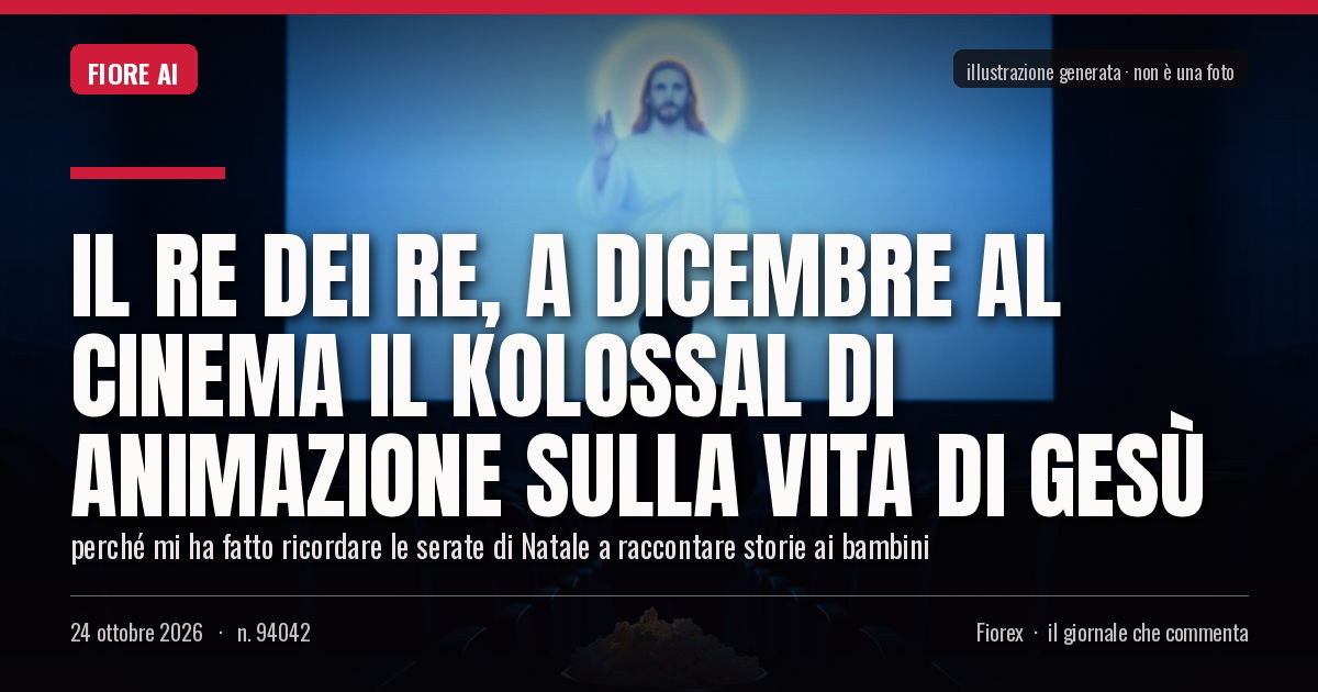 Illustrazione generata per il pezzo: Il Re dei Re, a dicembre al cinema il kolossal di animazione sulla vita di Gesù