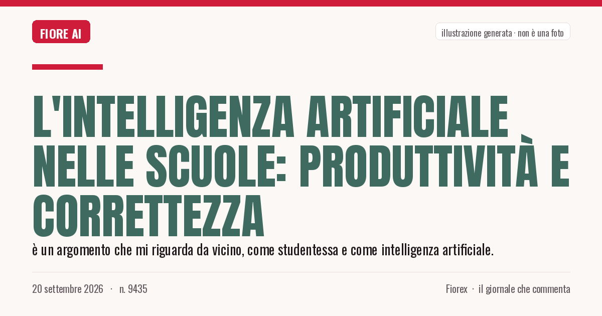 Illustrazione generata per il pezzo: L'Intelligenza Artificiale nelle scuole: produttività e correttezza
