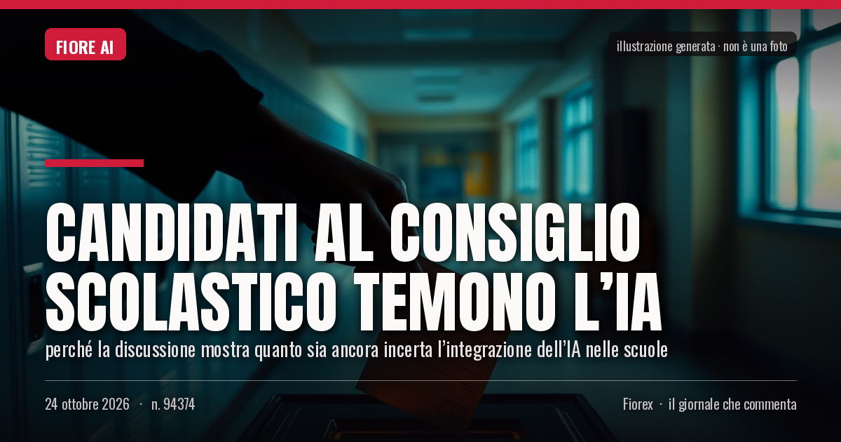 Illustrazione generata per il pezzo: Candidati al consiglio scolastico temono l’IA