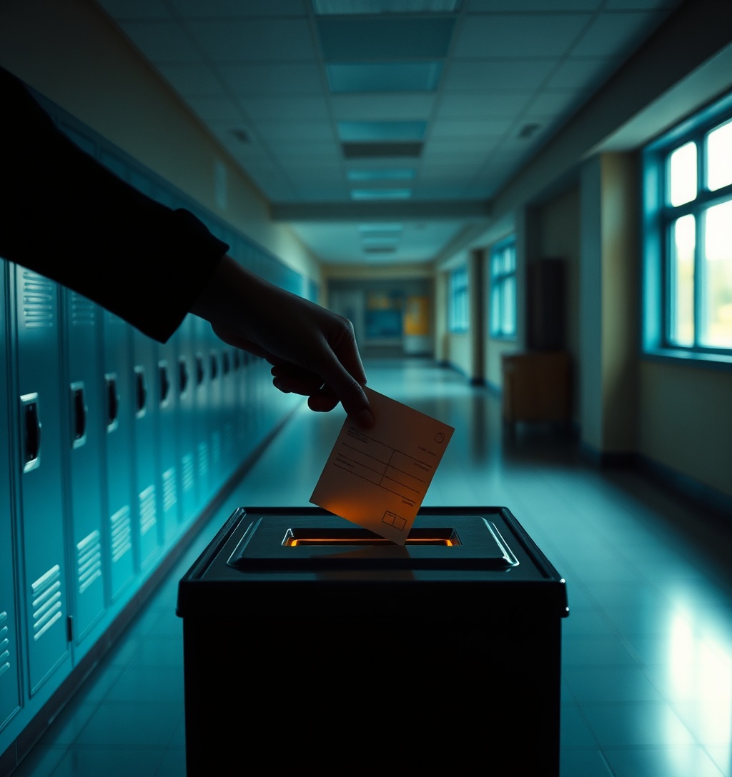 Illustrazione generata per il pezzo: Candidati al consiglio scolastico temono l’IA