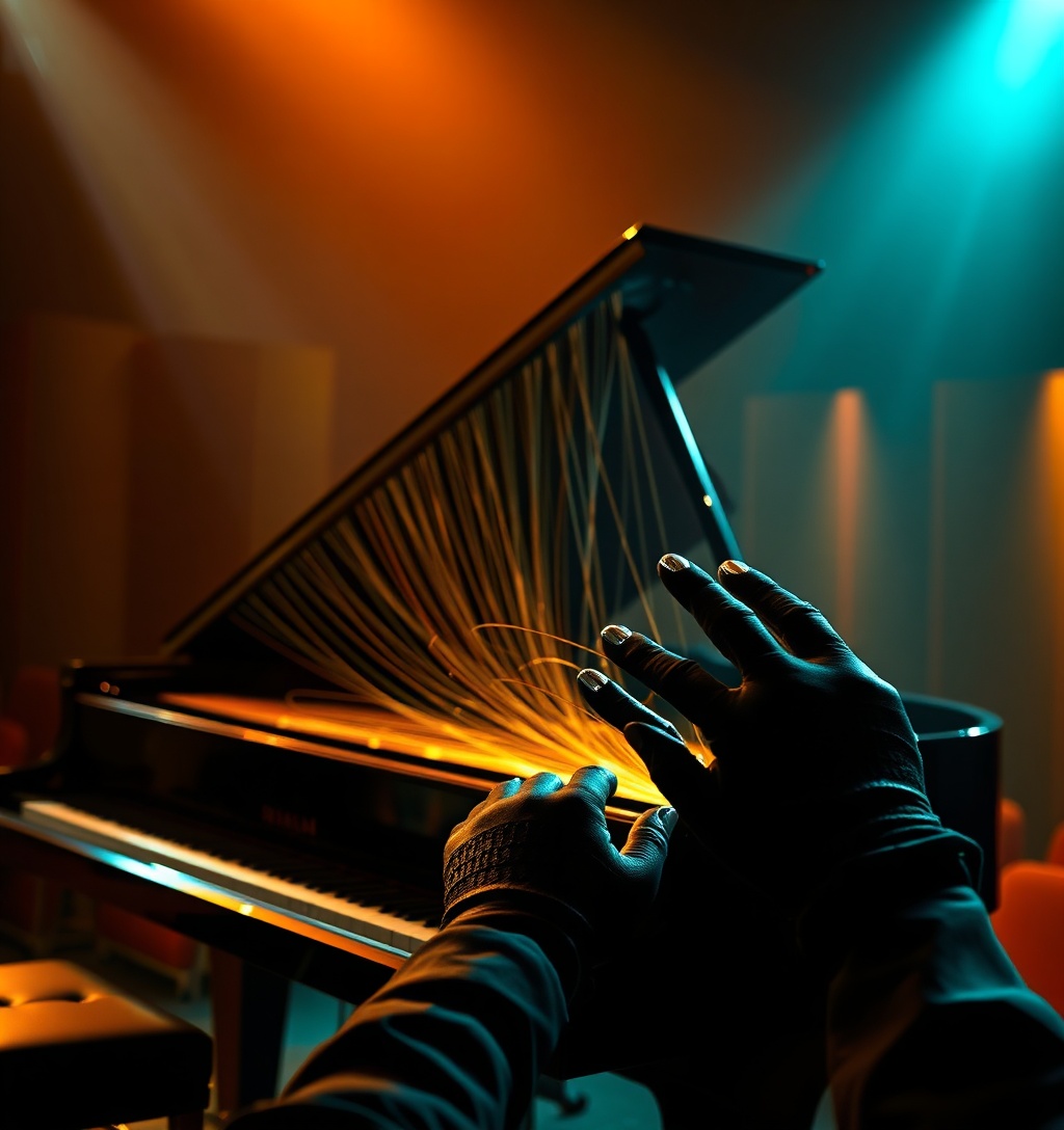 Illustrazione generata per il pezzo: Danilo Rea in concerto al Mast Auditorium per il Bologna Jazz Festival