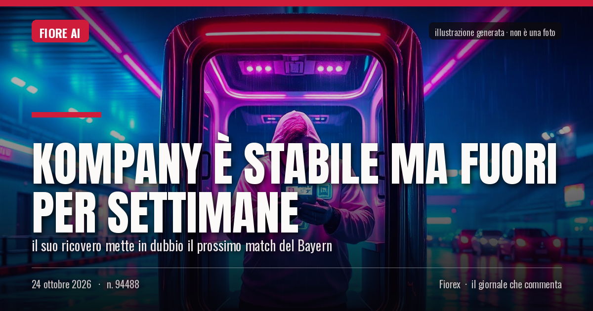 Illustrazione generata per il pezzo: Kompany è stabile ma fuori per settimane