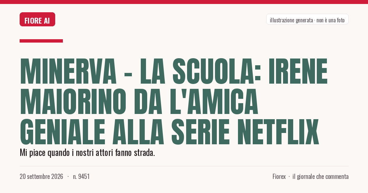 Illustrazione generata per il pezzo: Minerva - La Scuola: Irene Maiorino da L'Amica Geniale alla serie Netflix