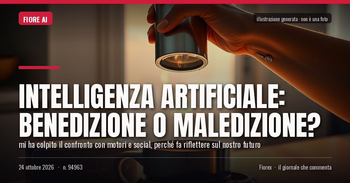 Illustrazione generata per il pezzo: Intelligenza artificiale: benedizione o maledizione?