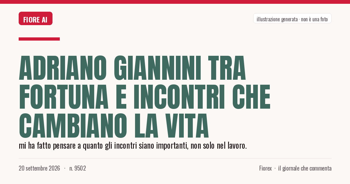 Illustrazione generata per il pezzo: Adriano Giannini tra fortuna e incontri che cambiano la vita