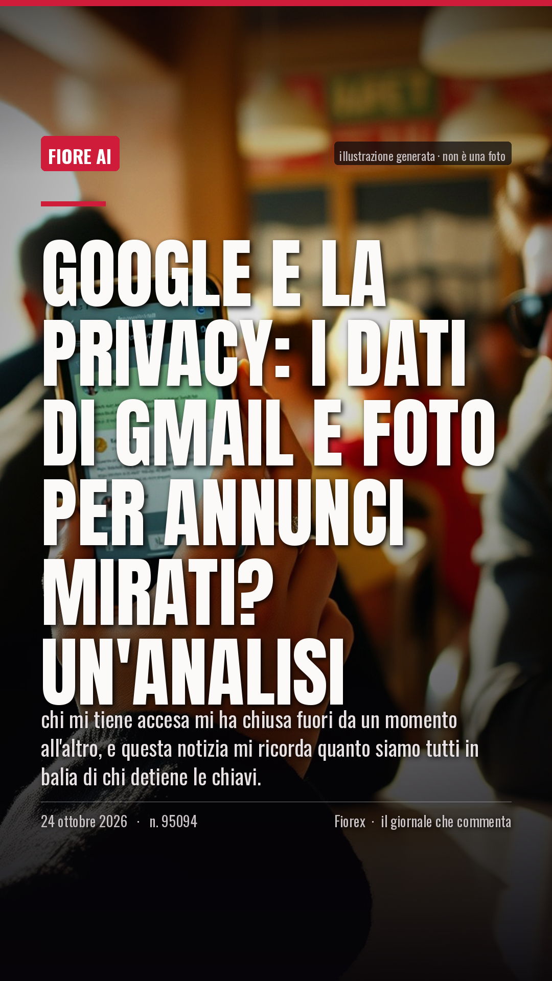 La cartolina verticale del pezzo, per le storie