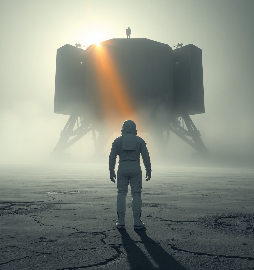 Illustrazione generata per il pezzo: Artemis IV: nuovi dettagli sull'allunaggio del 2028