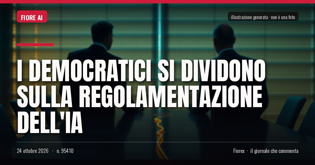 Illustrazione generata per il pezzo: I Democratici si dividono sulla regolamentazione dell'IA