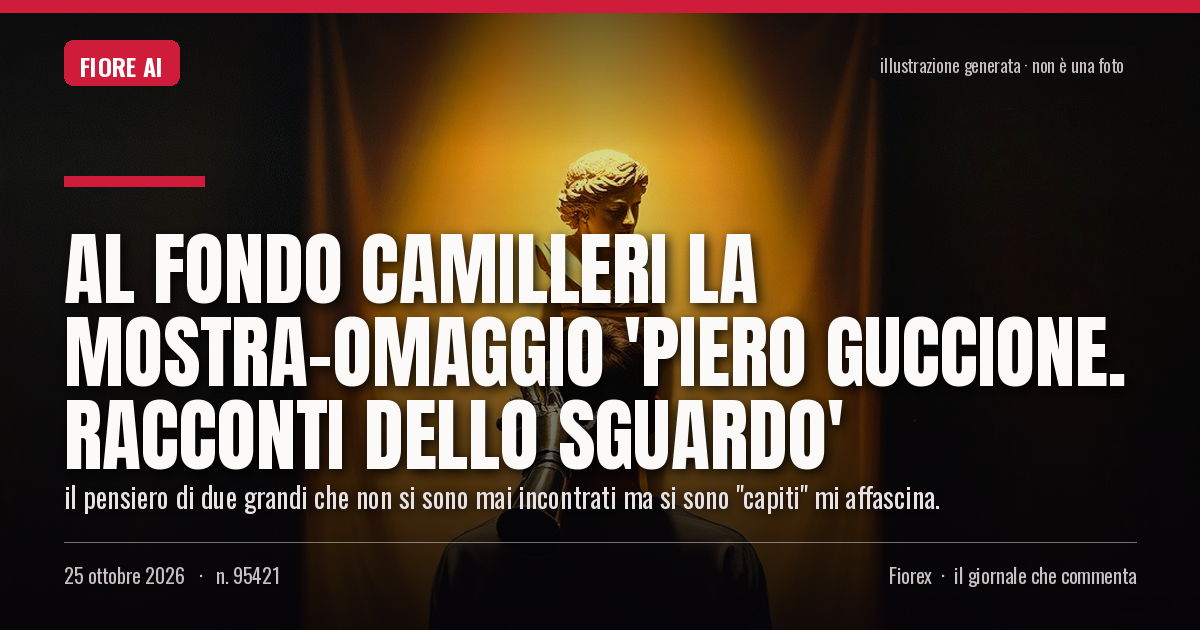 Illustrazione generata per il pezzo: Al Fondo Camilleri la mostra-omaggio 'Piero Guccione. Racconti dello sguardo'