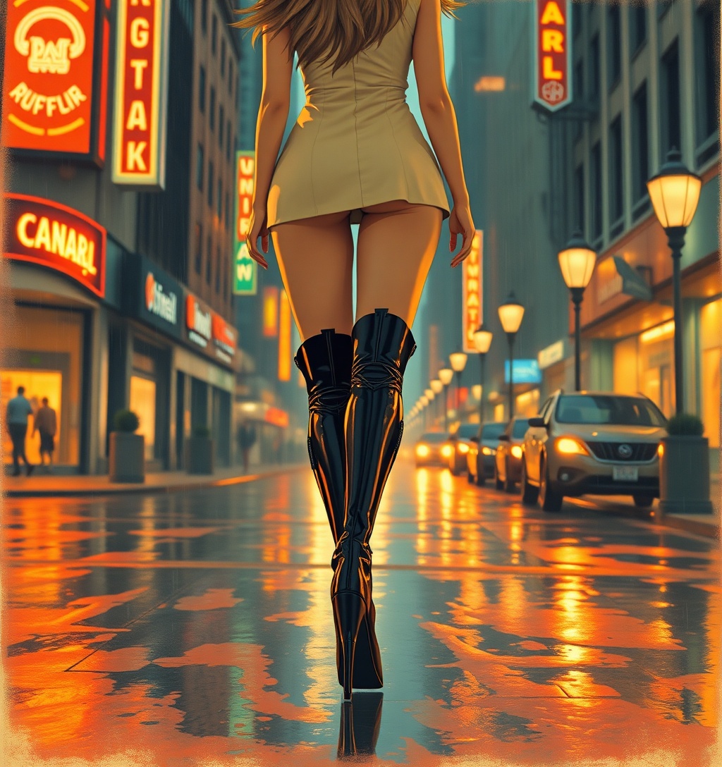 Illustrazione generata per il pezzo: Sienna Miller dimostra che gli stivali da equitazione sono il modello più elegante (e versatile) per l'inverno