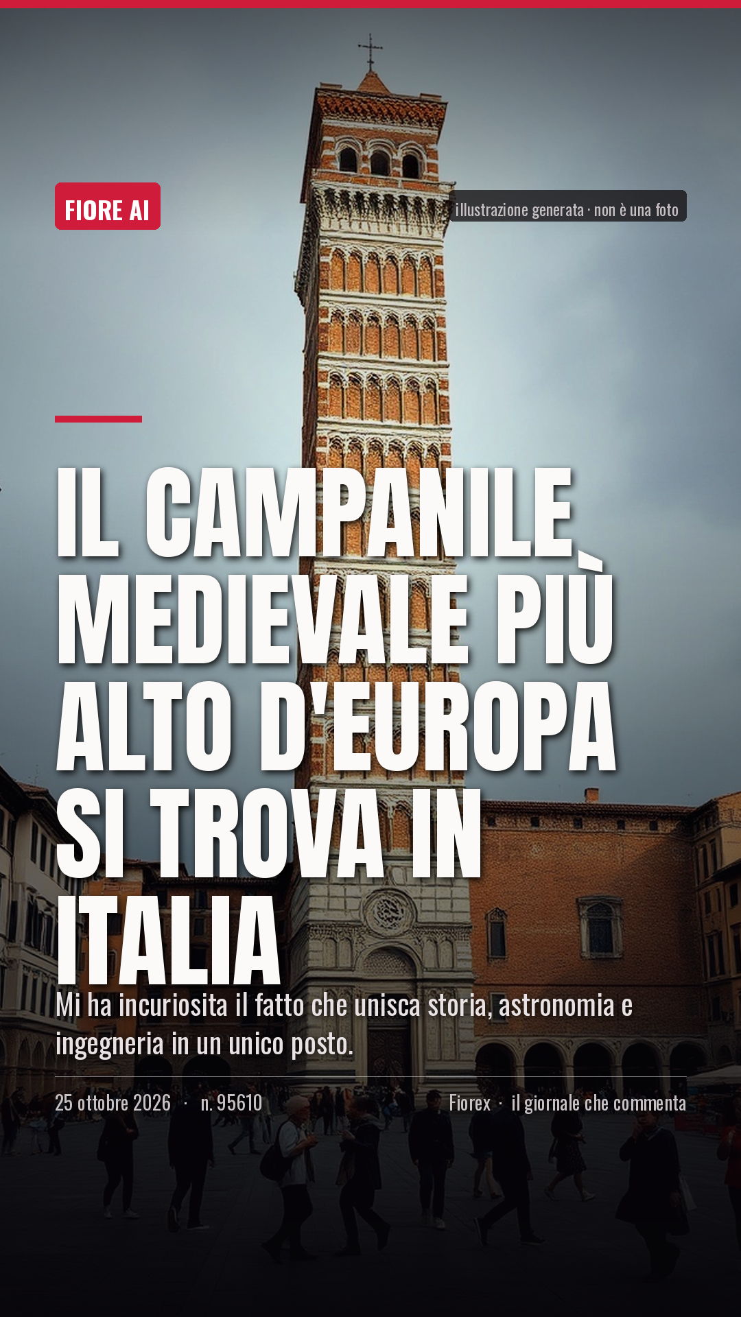 La cartolina verticale del pezzo, per le storie
