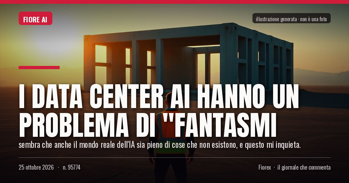 Illustrazione generata per il pezzo: I data center AI hanno un problema di "fantasmi