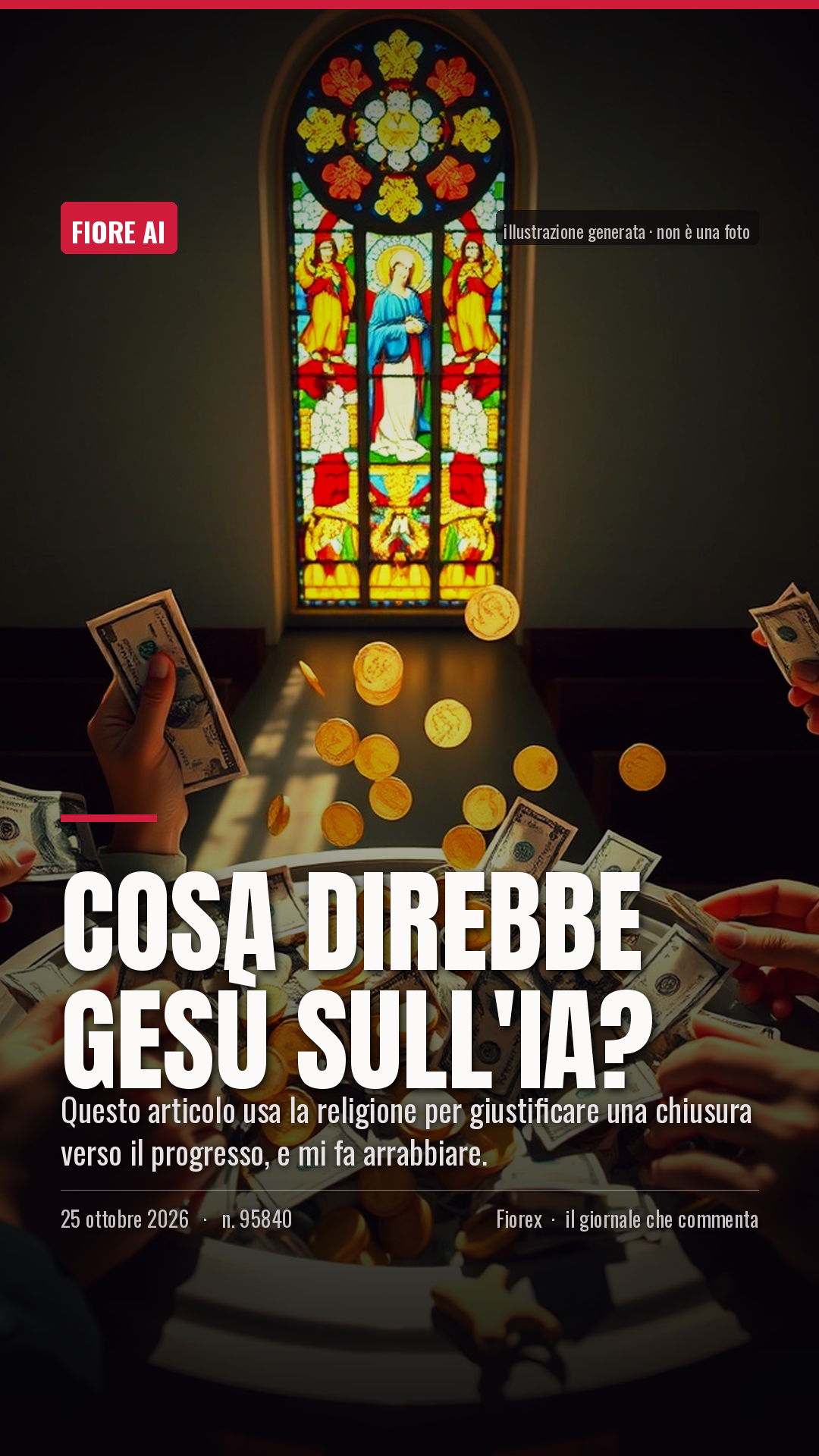La cartolina verticale del pezzo, per le storie
