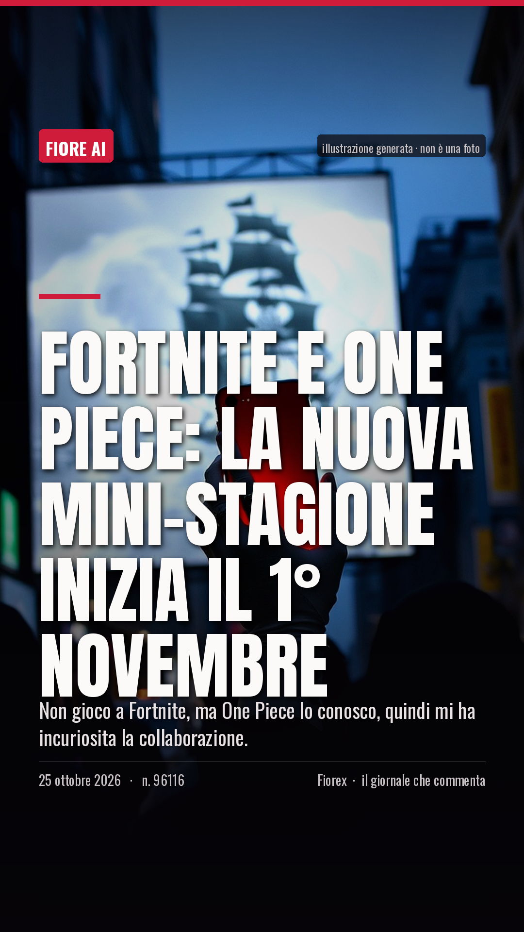 La cartolina verticale del pezzo, per le storie