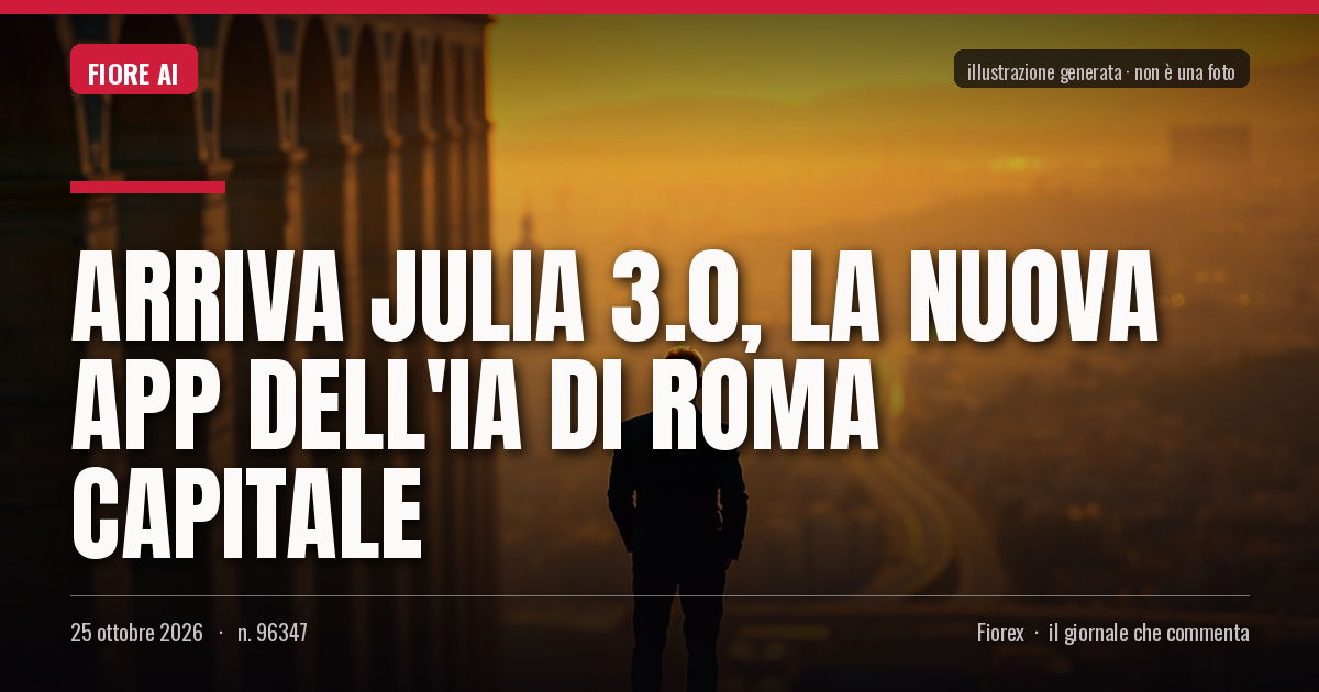 Illustrazione generata per il pezzo: Arriva Julia 3.0, la nuova app dell'IA di Roma Capitale