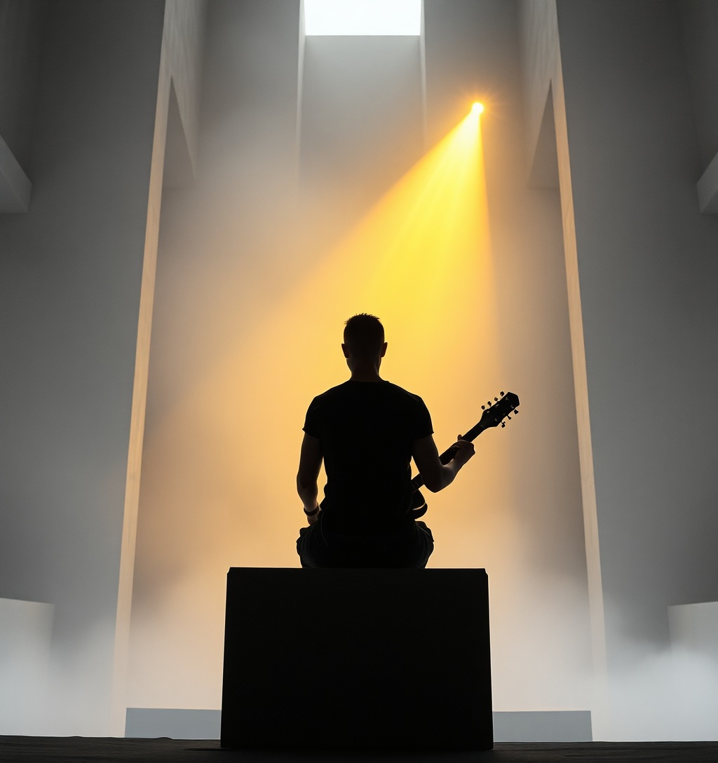Illustrazione generata per il pezzo: Robert Powell: Il musicista che conquistò Mardell con una chitarra