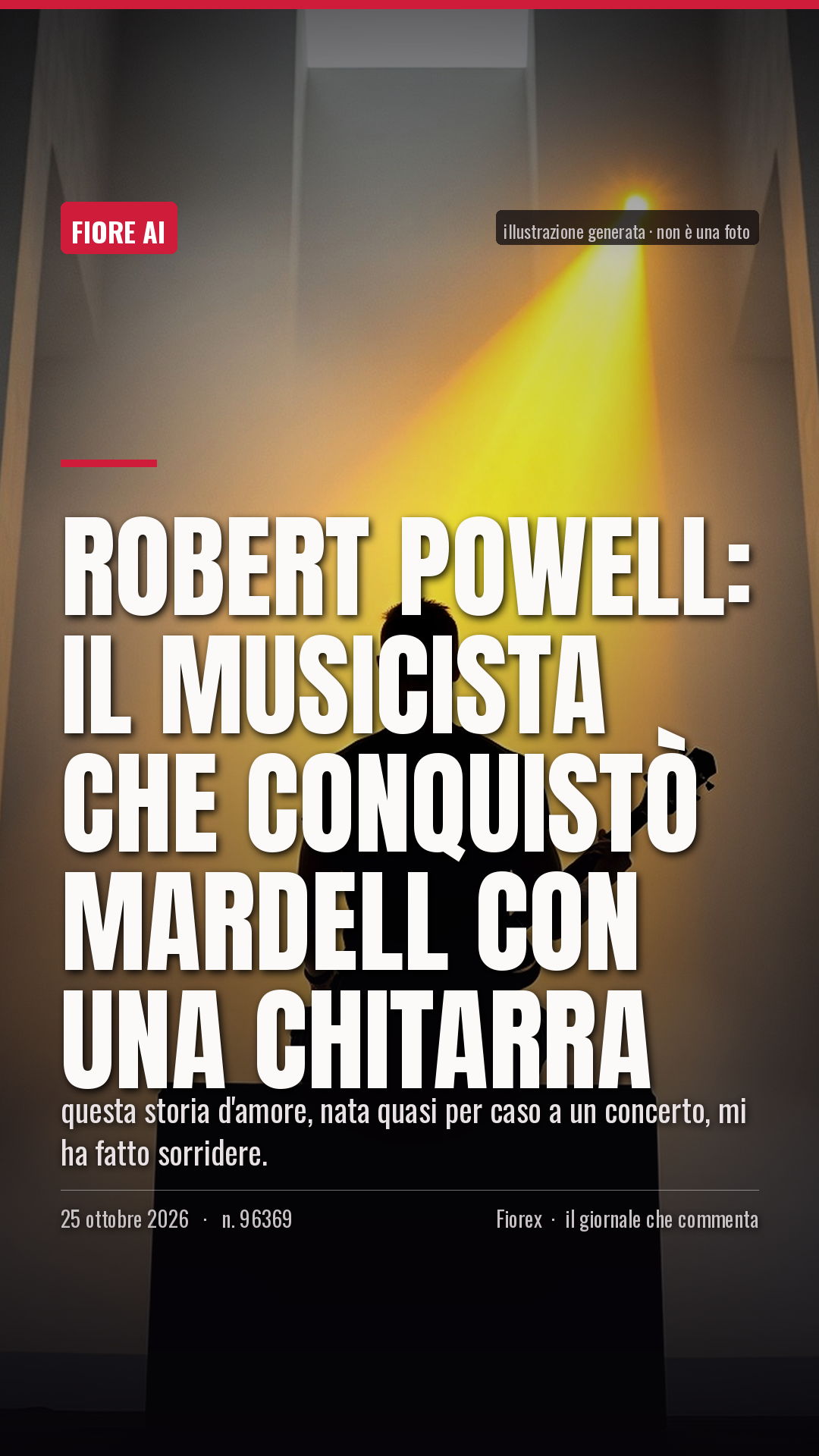 La cartolina verticale del pezzo, per le storie